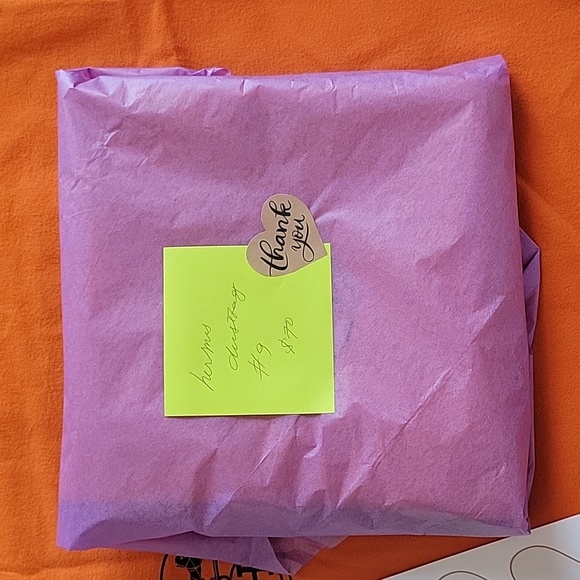 Hermes big orange dustbag with brown drawstring (#09) - Picture 6 of 6